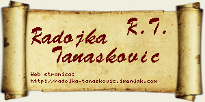 Radojka Tanasković vizit kartica